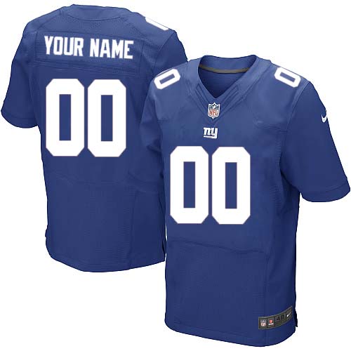 Men's Elite Nike Jersey Royal Blue Home - Customized NFL New York Giants